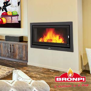 chimenea insertable de leña / de 1 cara