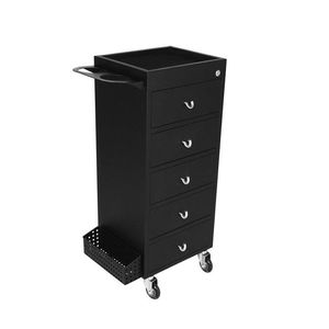 carrito de servicio / de metal / para peluquería