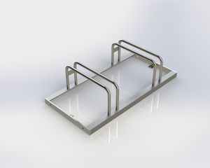 aparcabicis de acero / de acero galvanizado / de acero zincado / de acero con revestimiento en polvo