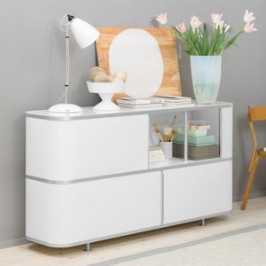 armario de oficina bajo / de aluminio / de vidrio / de chapa de madera