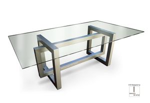 mesa de comedor moderna / de metal / de hierro / de metal lacado