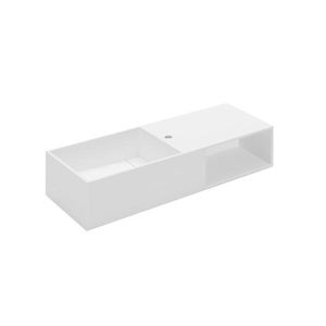 lavabo suspendido / rectangular / de Cristalplant® / moderno