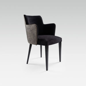 sillón moderno / de tejido / de cuero / de haya