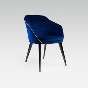 silla moderna / tapizada / con reposabrazos / de tejido
