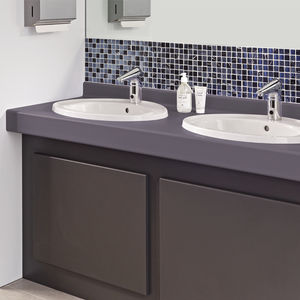 encimera de lavabo doble / de HPL / de uso profesional