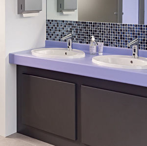 encimera de lavabo doble / de HPL / de uso profesional