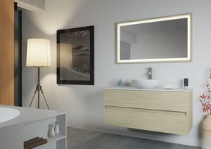 lavabo sobre encimera / redondo / de mineral compuesto / moderno