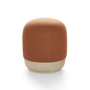 puf moderno / de tejido / de cuero / de madera