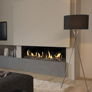 chimenea de gas / moderna / hogar cerrado / empotrable