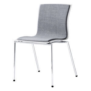 silla de visita moderna / con reposabrazos / tapizada / apilable