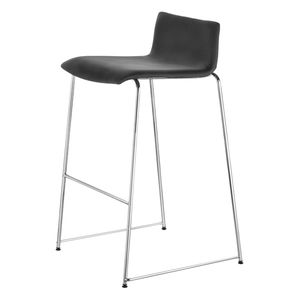 taburete de bar moderno / de cuero / de acero / para el sector servicios
