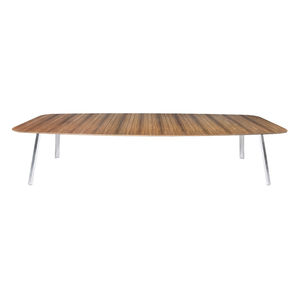 mesa de conferencia moderna / de madera / de acero / rectangular