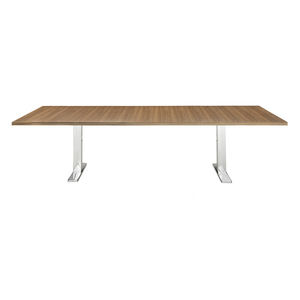 mesa de conferencia moderna / de madera / de HPL / de acero