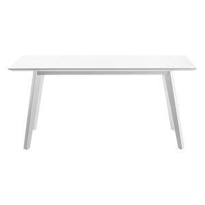 mesa moderna / de madera / rectangular / ovalada