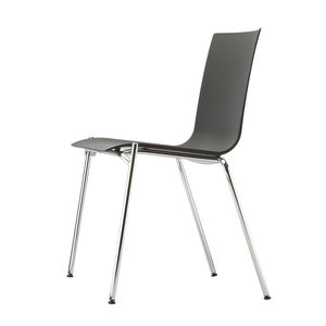 silla de visita moderna / con reposabrazos / apilable / de contrachapado moldeado