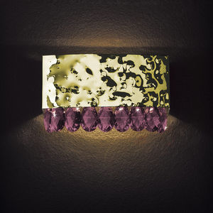 aplique moderno / de cristal / halógeno / rectangular