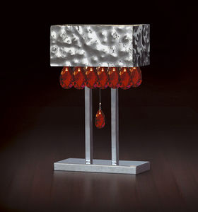 lámpara de mesa / moderna / de cristal / escultura