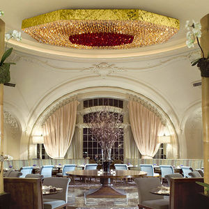 plafón moderno / de cristal / LED / de interior