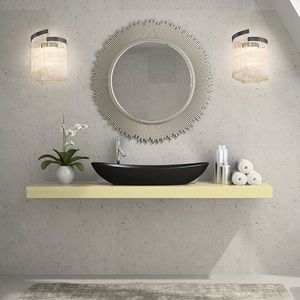 aplique moderno / de baño / de vidrio / fluorescente