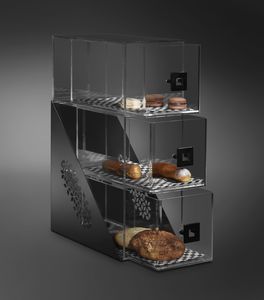 expositor en encimera / para alimentos / de fibra acrílica / para panadería
