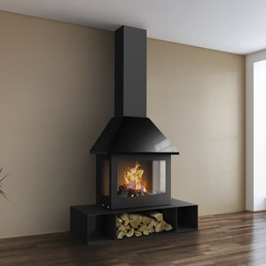 chimenea de leña / de gas / de bioetanol / moderna