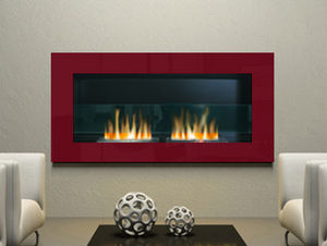 chimenea de bioetanol / moderna / hogar cerrado / de pared