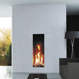 chimenea de gas / moderna / hogar cerrado / empotrable
