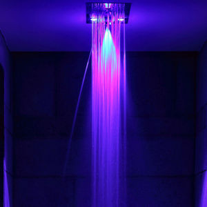 ducha de acero inoxidable / para cromoterapia / para centro de spa / rectangular
