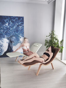 chaise longue moderna / de cuero artificial / de interior / para cuidados de la bienestar