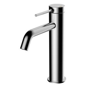 grifo monomando para lavabo / de metal cromado / para baño / con 1 orificio