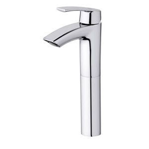 grifo monomando para lavabo / de metal cromado / para baño / con 1 orificio