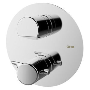grifo monomando para ducha / encastrable / de metal cromado / termostático