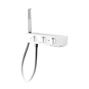 grifo monomando para ducha / de pared / de metal cromado / termostático