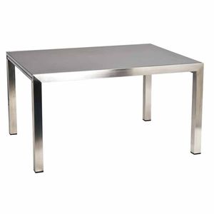 mesa moderna / de cerámica / de acero inoxidable / rectangular