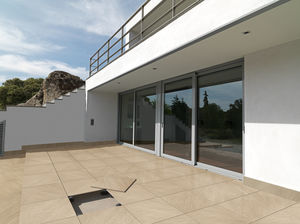 baldosa de exterior / para suelo / de gres porcelánico / cuadrada