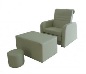 sillón de pedicura de vinilo / con bomba hidráulica
