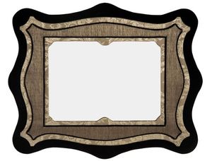 espejo de pared / de estilo / rectangular / de madera