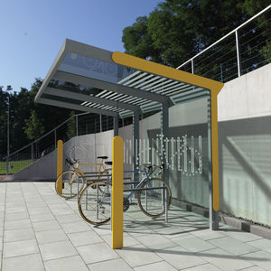 marquesina para bicicletas de acero