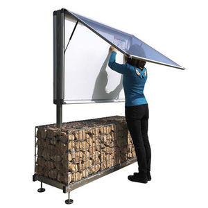 vitrina de anuncios de exterior / de acero inoxidable