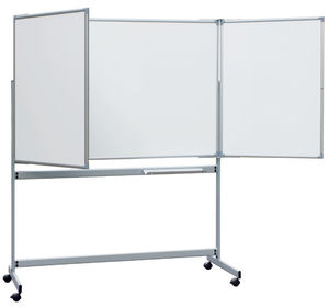 pizarra autoportante / magnética / de aluminio / con ruedas