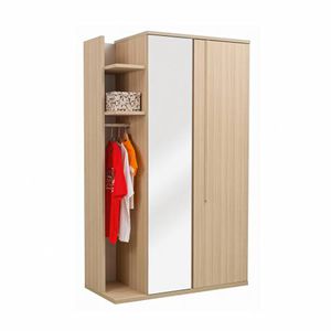armario moderno / de roble / con puertas batientes / para niños