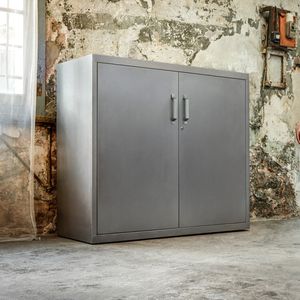 armario de oficina alto / de acero / con puerta abatible / moderno