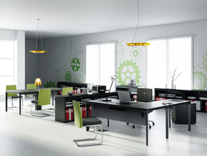 escritorio para open space / de metal / de material laminado / moderno
