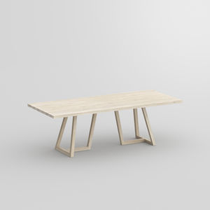 mesa moderna / de madera maciza / rectangular