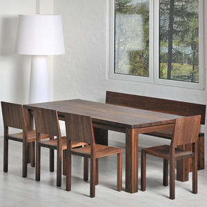 mesa de comedor / moderna / de madera maciza / rectangular