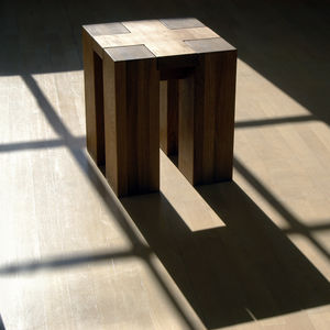 taburete de diseño / de roble / de madera maciza / de haya