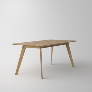 mesa de comedor de diseño escandinavo / de roble / de nogal / de madera maciza