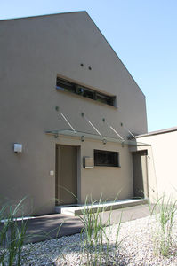 marquesina de entrada / para escalera exterior / para edificio comercial / para terraza