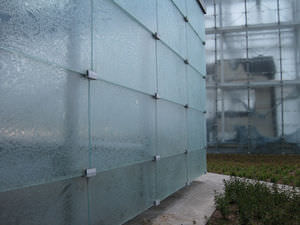 panel de vidrio para fachada / para edificio / estructural / laminado