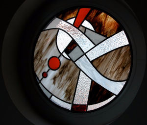 ventana fija / de PVC / con vidrio doble / ojo de buey